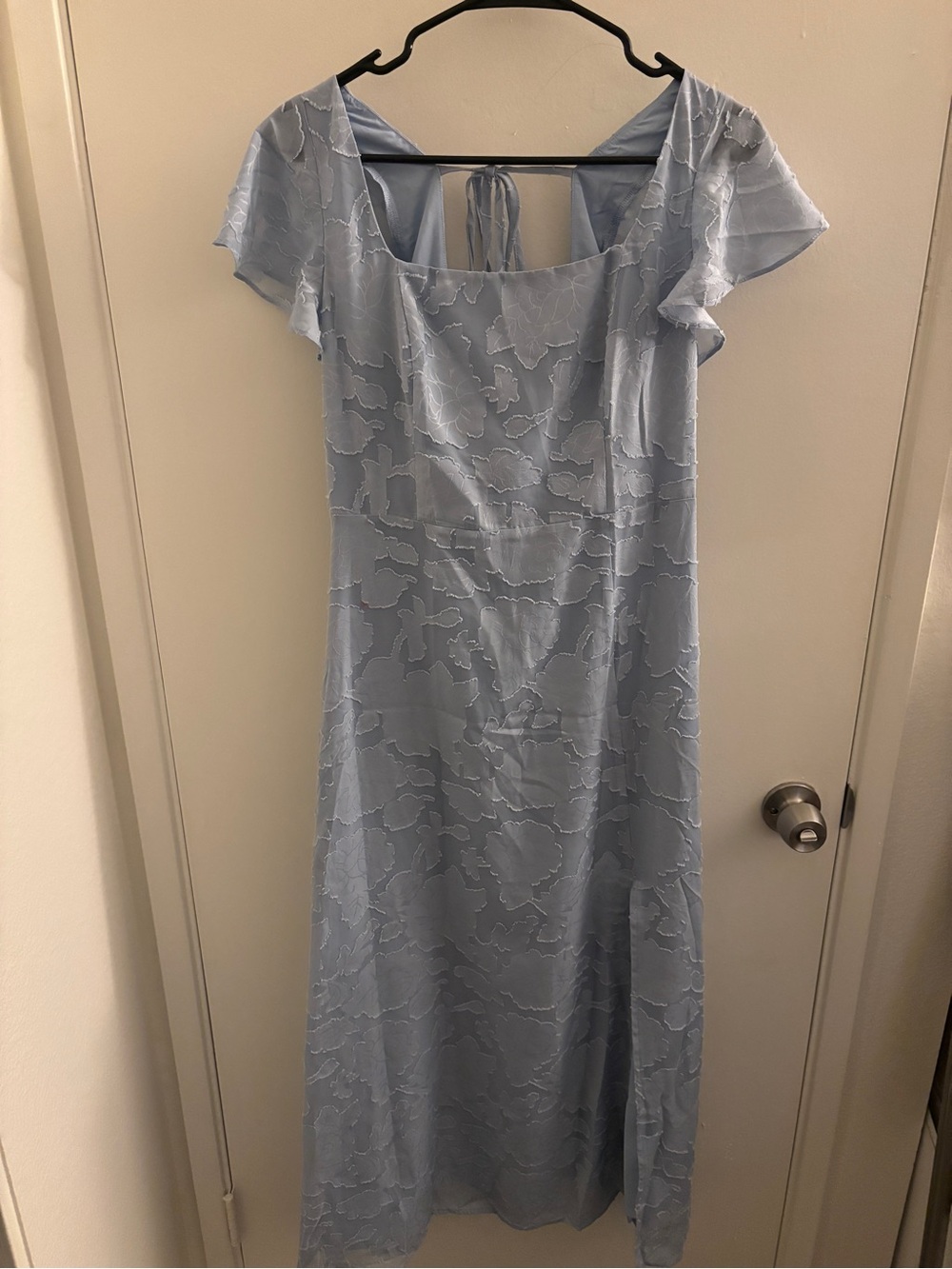 RIHOAS Pastel Blue Floral Midi Dress